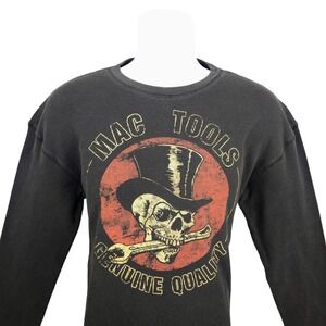 MAC TOOLS Mens Black‎ Thermal Skull Wrench Graphic Tee XL (Fits L) READ
